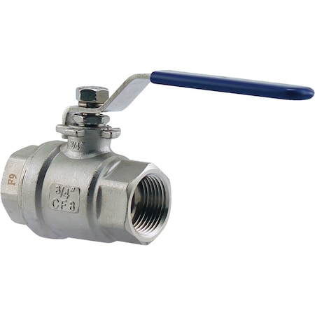 Plumbeeze PLUMB-EEZE 1 In. FPT Stainless Steel Full Port Ball Valve PEBVSS-1010